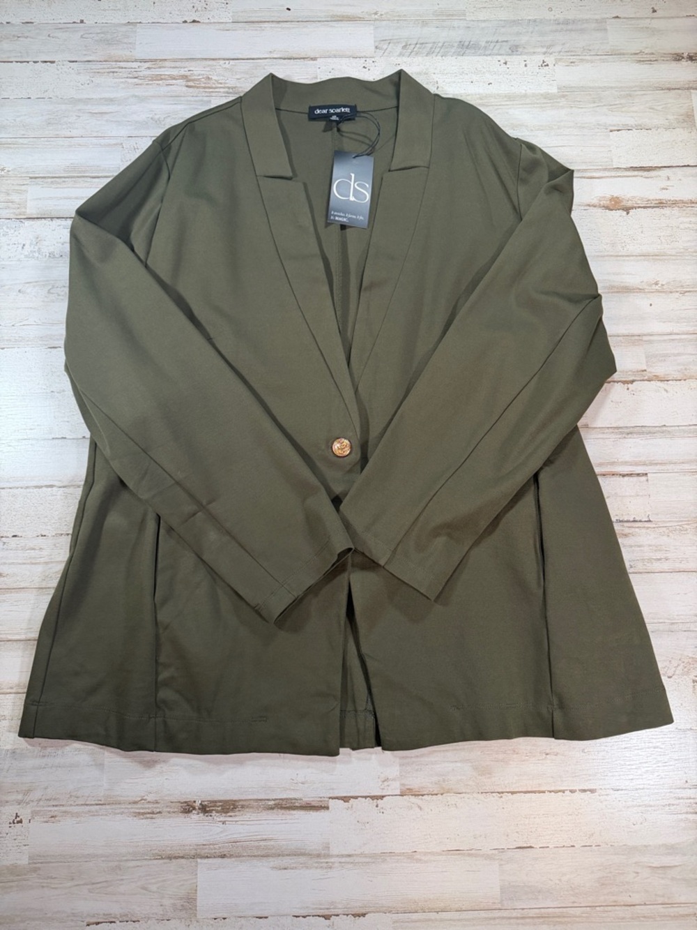 Dear Scarlett Nautical Olive Single-Button Relaxed Blazer